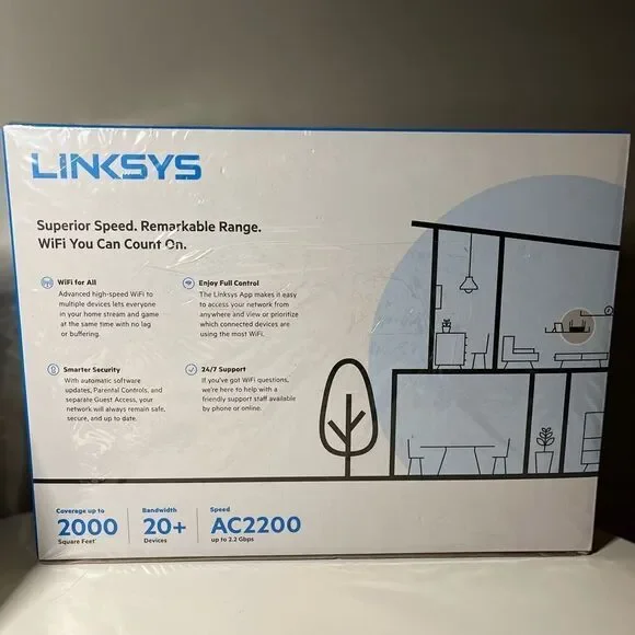 Linksys Max- Stream Tri- Band Mesh WiFi 5 Router, AC2200, MR8300‎